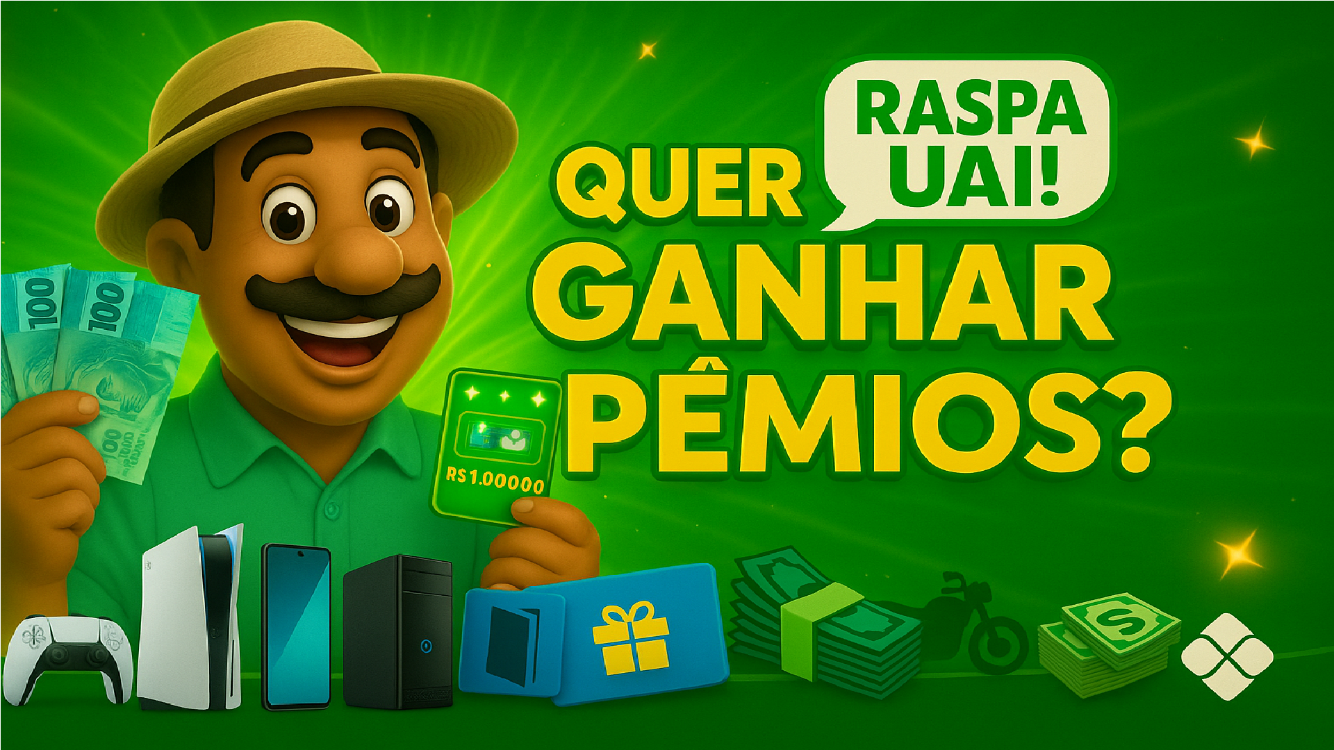 Prêmios e ofertas Raspa Uai